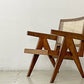 ピエール・ジャンヌレ Pierre Jeanneret イージーチェア Easy Chair チーク無垢材 チャンディーガル レター有 1955-1956 I.B.H.O/Pb/37 ビンテージ ●