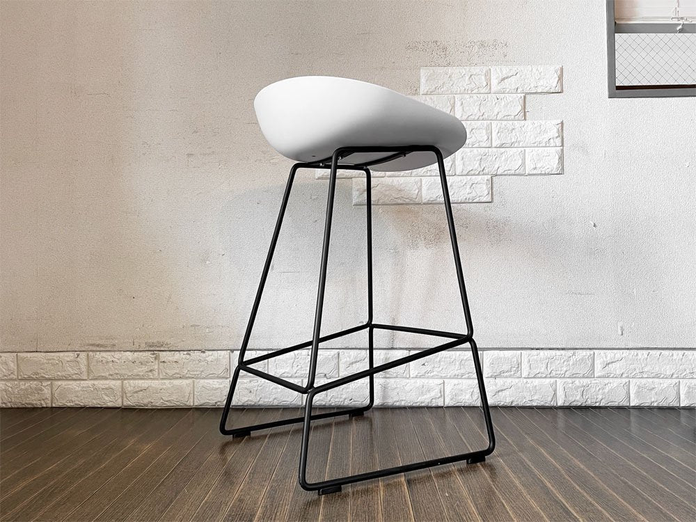 ヘイ HAY アバウトアスツール ABOUT A STOOL AAS 38 LOW バースツール カウンターチェア ポリプロピレン ホワイト × ブラック 定価￥53,900- A ◎