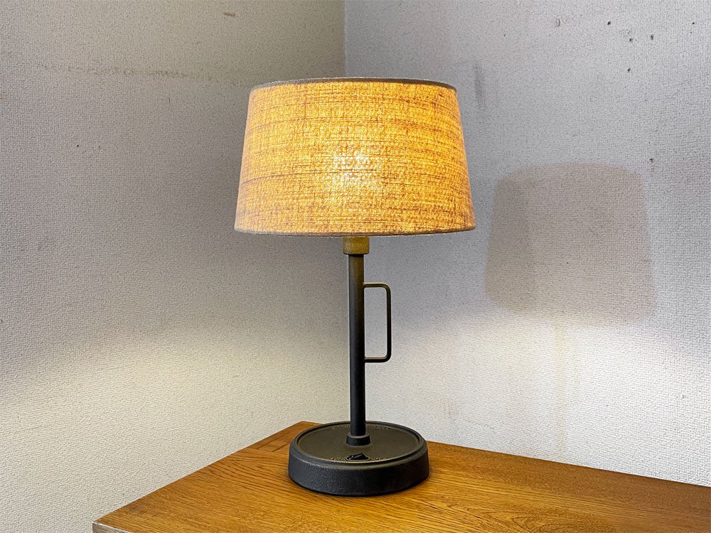 トラックファニチャー TRUCK FURNITURE テーブルランプ TABLE LAMP T-IN1 コットンシェード 鋳鉄ベース H42cm ビンテージスタイル 定価￥39,600- ◎