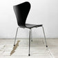 フリッツハンセン Fritz Hansen セブンチェア ブラックラッカー アルネ・ヤコブセン Arne Jacobsen スタッキングチェア デンマーク 北欧家具 C ●