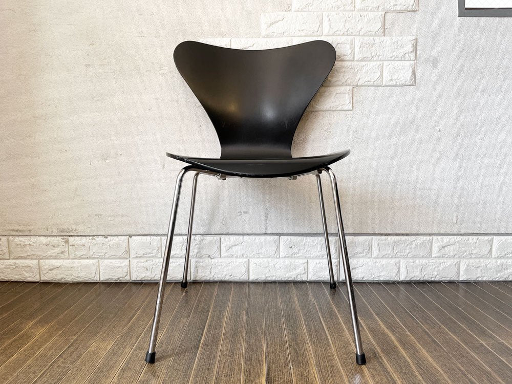 フリッツハンセン Fritz Hansen 3107 セブンチェア ラッカーブラック アルネ・ヤコブセン Arne Jacobsen デンマーク 北欧家具 定価￥81,180- ◎