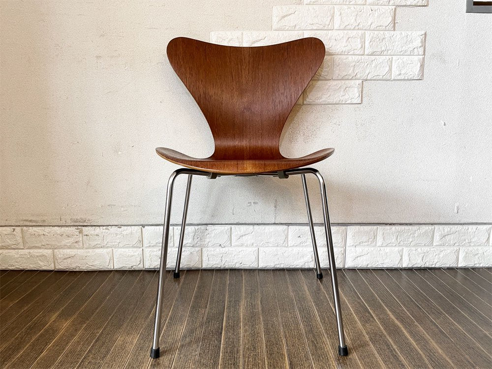 フリッツハンセン Fritz Hansen セブンチェア チーク材 メタルカップ アルネ・ヤコブセン Arne Jacobsen デンマーク 北欧ビンテージ ◎