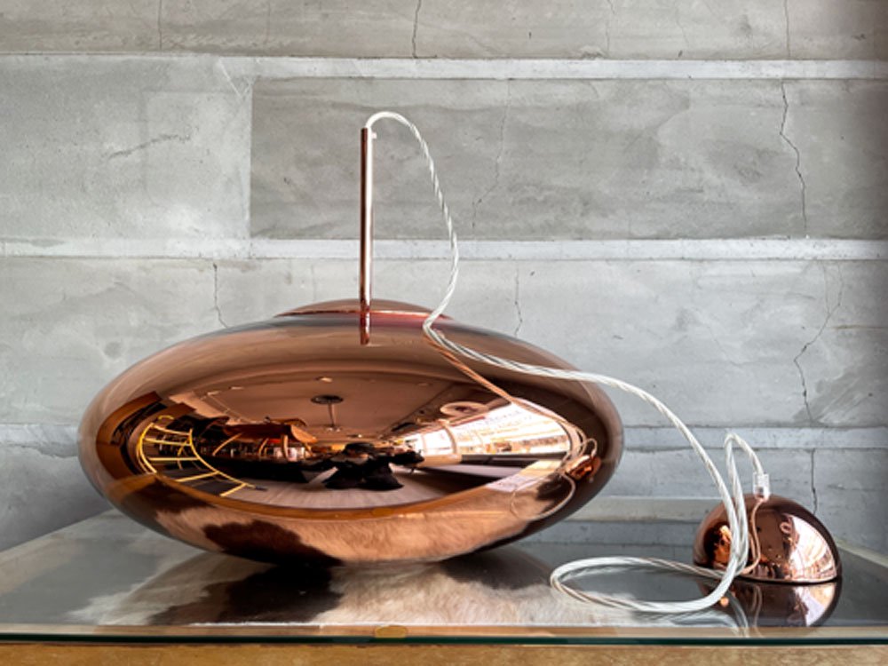 トムディクソン Tom Dixon コッパー ワイドペンダントライト Copper Wide Pendant 箱付 定価113,000円 コッパー 廃番 展示品 ♪