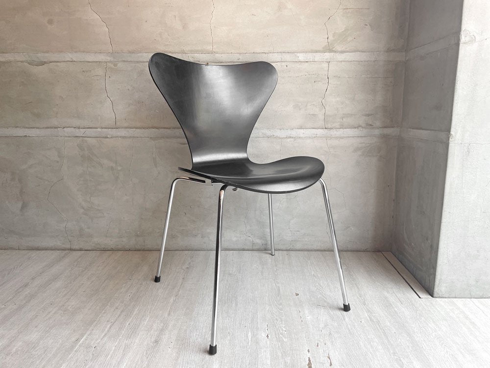 フリッツハンセン Fritz Hansen セブンチェア ダイニングチェア スタッキングチェア ラッカー仕上げ ブラック アルネ・ヤコブセン デンマーク 北欧 A ♪