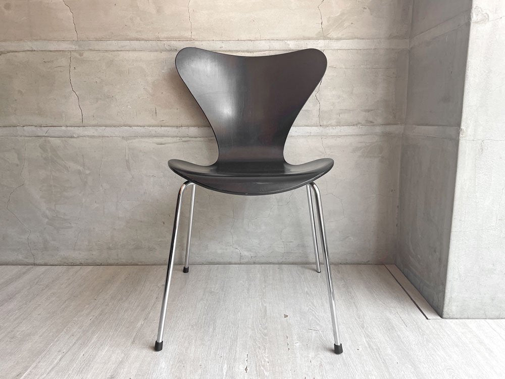 フリッツハンセン Fritz Hansen セブンチェア ダイニングチェア スタッキングチェア ラッカー仕上げ ブラック アルネ・ヤコブセン デンマーク 北欧 A ♪