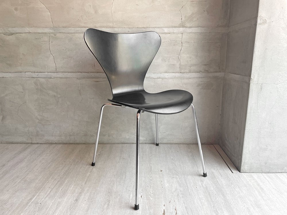 フリッツハンセン Fritz Hansen セブンチェア ダイニングチェア スタッキングチェア ラッカー仕上げ ブラック アルネ・ヤコブセン デンマーク 北欧 D ♪