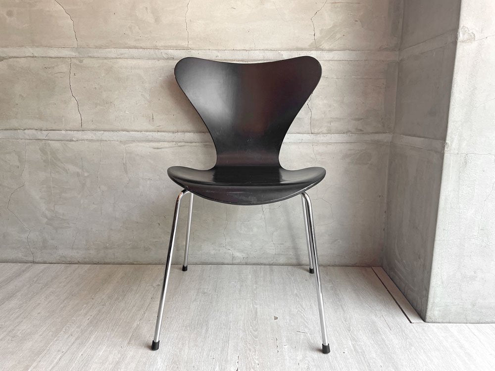 フリッツハンセン Fritz Hansen セブンチェア ダイニングチェア スタッキングチェア ラッカー仕上げ ブラック アルネ・ヤコブセン デンマーク 北欧 D ♪