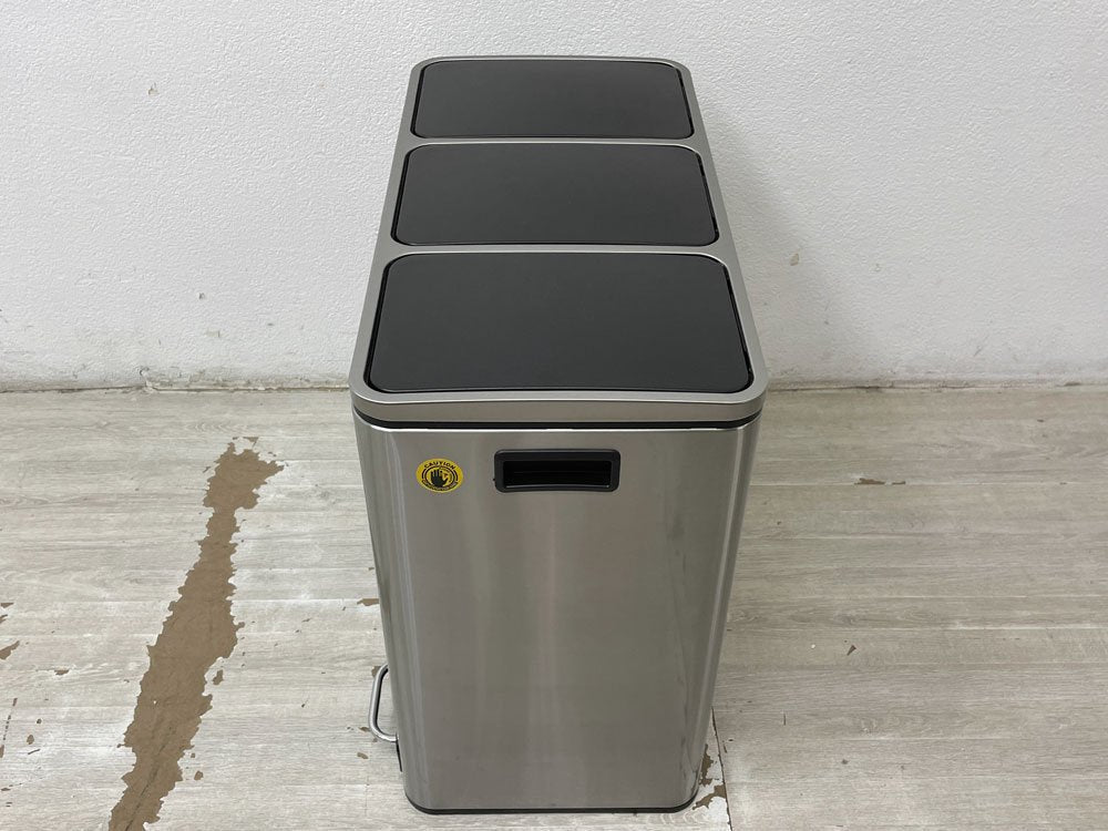 ダルトン DULTON ボノックス BONOX 3コンパートメントビン 54リッター 3-COMPARTMENT BIN 54 ステンレス製 分別ゴミ箱 定価￥28,600-  ●