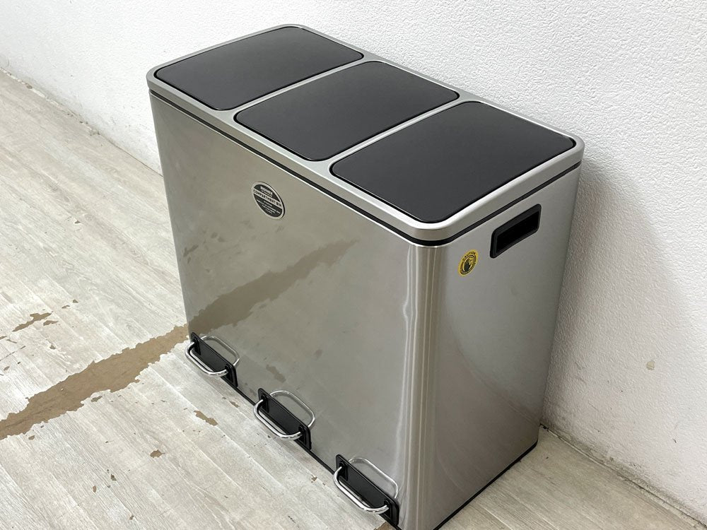 ダルトン DULTON ボノックス BONOX 3コンパートメントビン 54リッター 3-COMPARTMENT BIN 54 ステンレス製 分別ゴミ箱 定価￥28,600-  ●