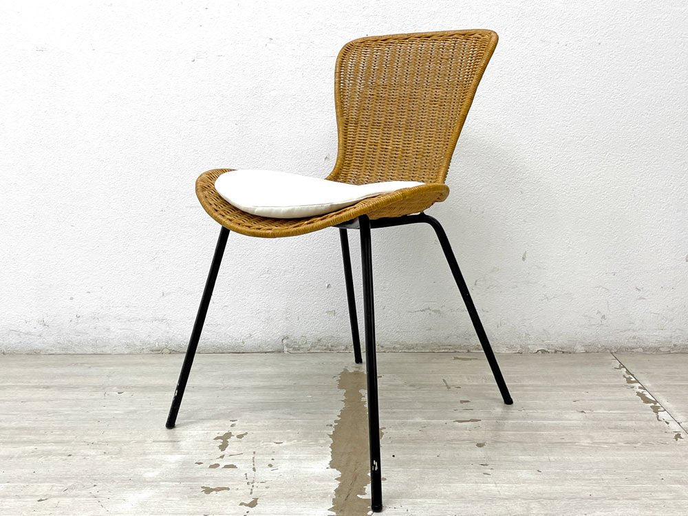 イデー IDEE マレアチェア MAREA CHAIR ダイニングチェア ラタン 籐 スチール ブラック 定価￥28,000- D ●