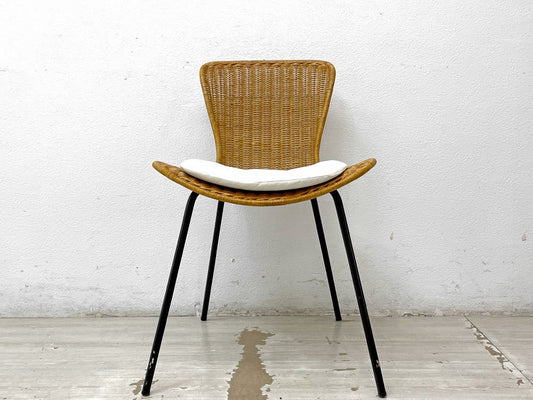 イデー IDEE マレアチェア MAREA CHAIR ダイニングチェア ラタン 籐 スチール ブラック 定価￥28,000- D ●