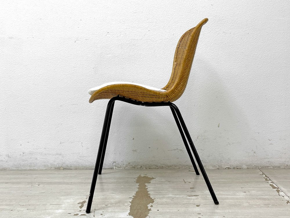 イデー IDEE マレアチェア MAREA CHAIR ダイニングチェア ラタン 籐 スチール ブラック 定価￥28,000- D ●