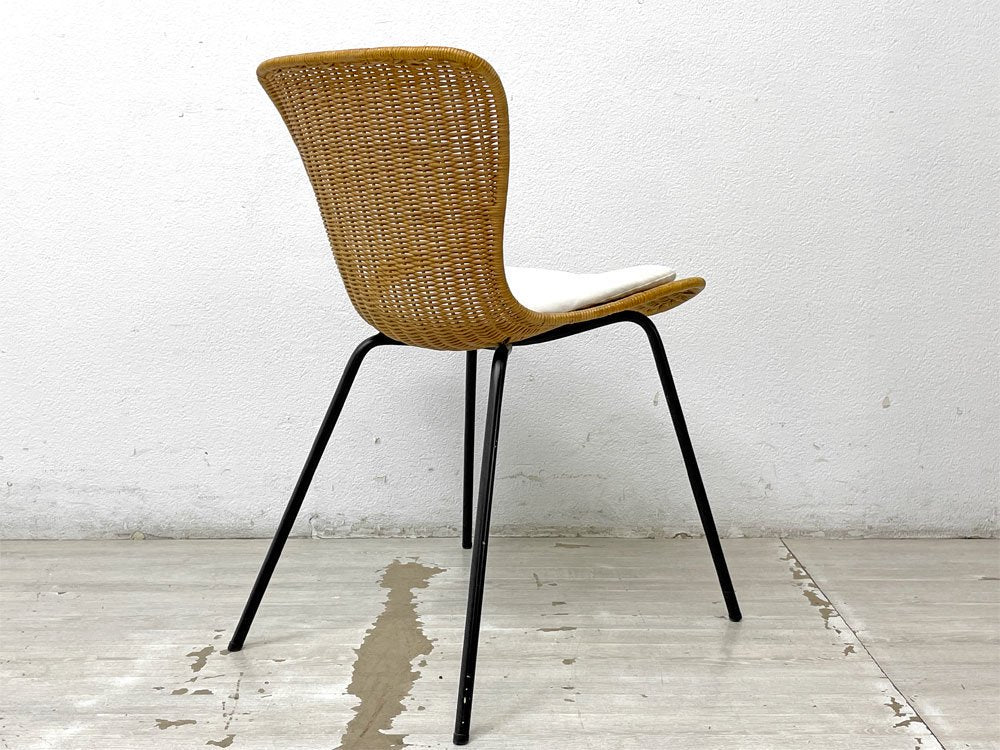 イデー IDEE マレアチェア MAREA CHAIR ダイニングチェア ラタン 籐 スチール ブラック 定価￥28,000- D ●