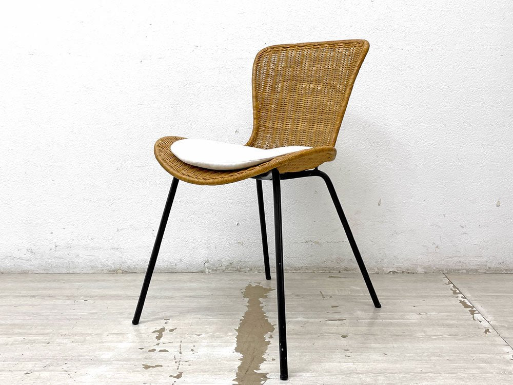 イデー IDEE マレアチェア MAREA CHAIR ダイニングチェア ラタン 籐 スチール ブラック 定価￥28,000- C ●