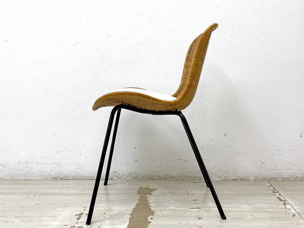 イデー IDEE マレアチェア MAREA CHAIR ダイニングチェア ラタン 籐 スチール ブラック 定価￥28,000- C ●