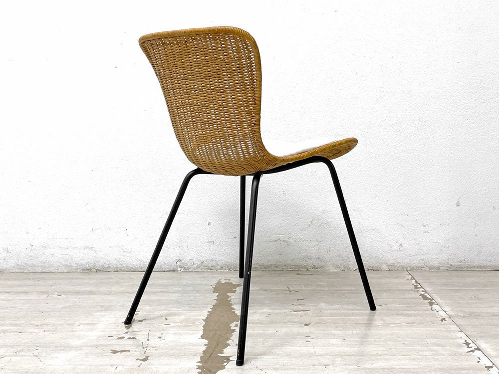 イデー IDEE マレアチェア MAREA CHAIR ダイニングチェア ラタン 籐 スチール ブラック 定価￥28,000- C ●