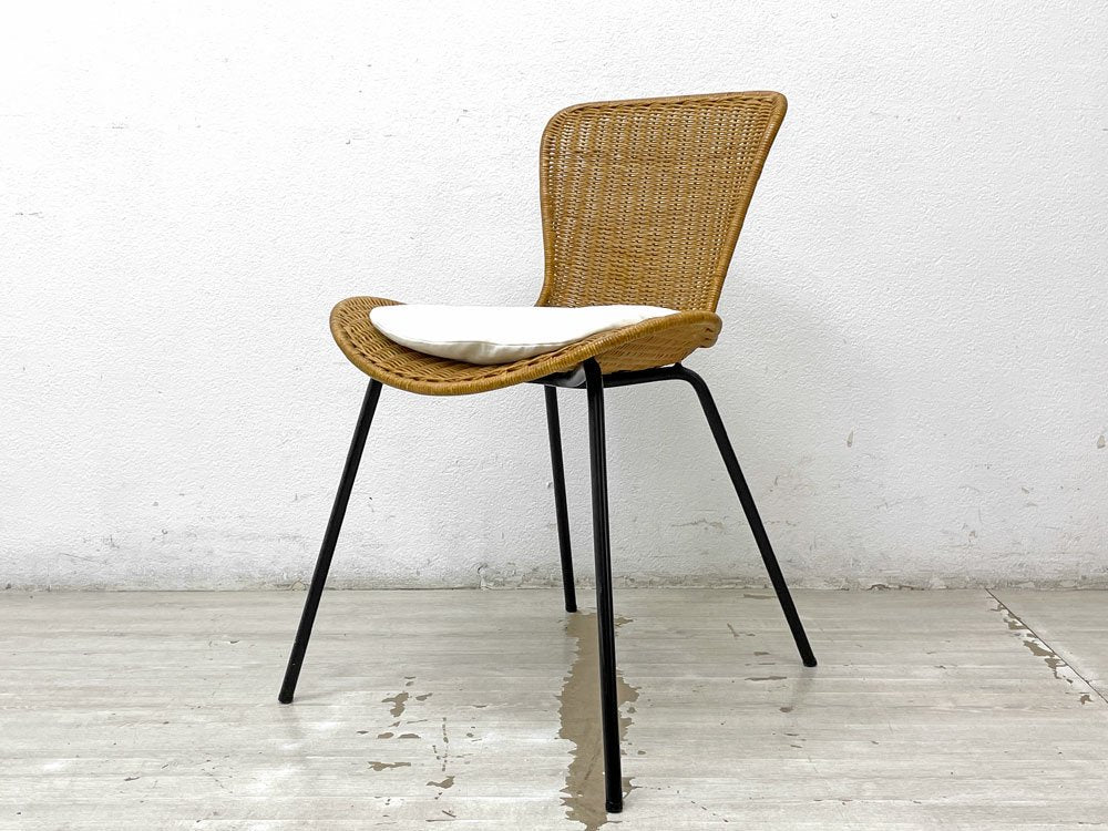 イデー IDEE マレアチェア MAREA CHAIR ダイニングチェア ラタン 籐 スチール ブラック 定価￥28,000- B ●