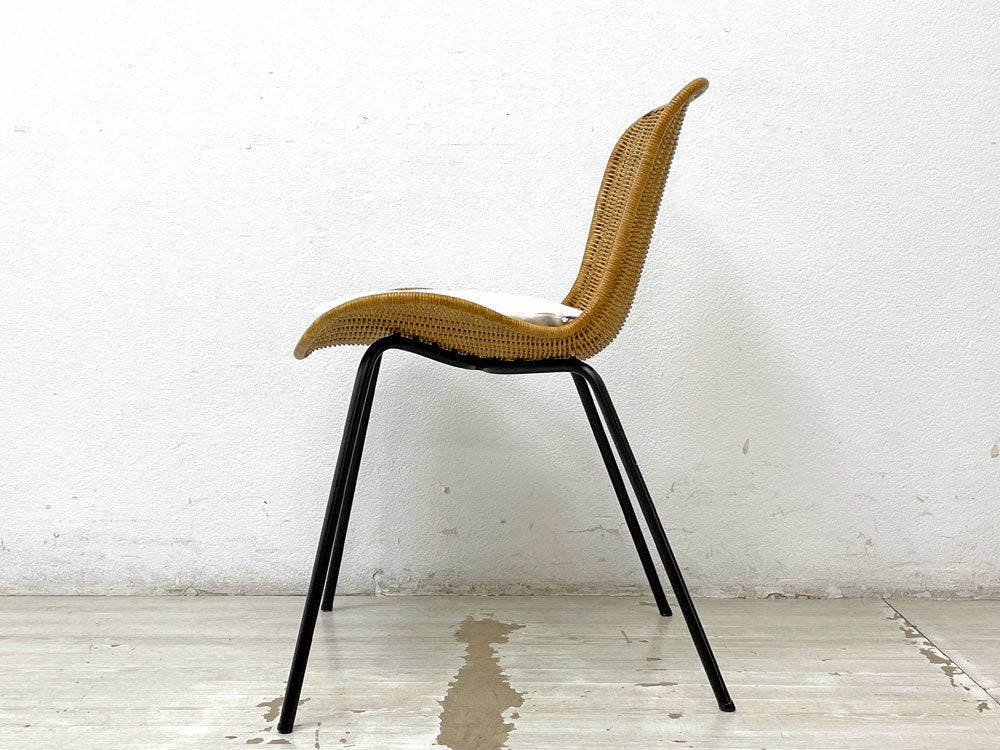 イデー IDEE マレアチェア MAREA CHAIR ダイニングチェア ラタン 籐 スチール ブラック 定価￥28,000- B ●