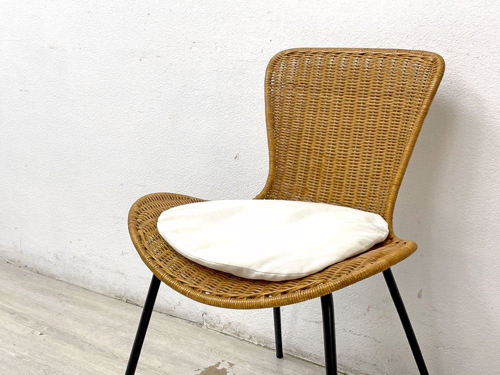 イデー IDEE マレアチェア MAREA CHAIR ダイニングチェア ラタン 籐 スチール ブラック 定価￥28,000- B ●