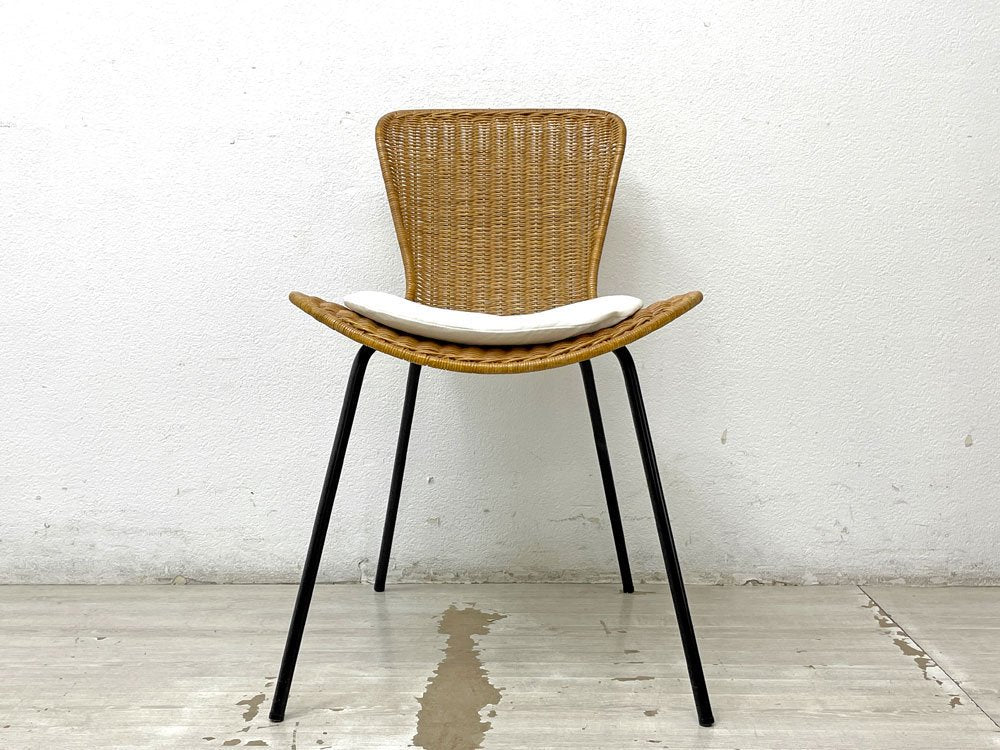 イデー IDEE マレアチェア MAREA CHAIR ダイニングチェア ラタン 籐 スチール ブラック 定価￥28,000- A ●