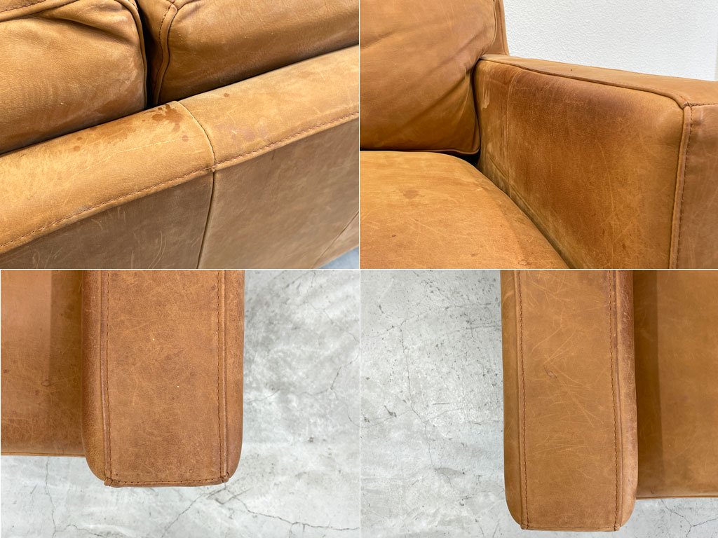 リラックスフォーム RELAX FORM 3シーターソファ ヌバック レザーテックス 廃盤 ｗ195ｃｍ 関家具 〓