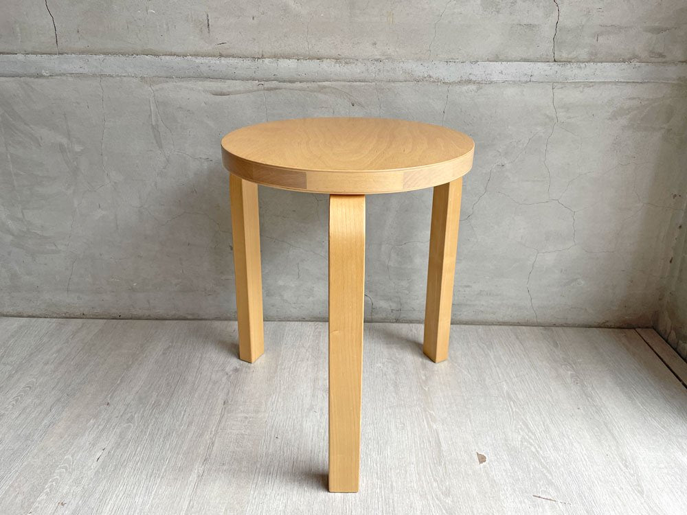 アルテック artek スツール60 Stool 60 バーチ材 3本脚 ナチュラル アルヴァ・アアルト 北欧 フィンランド 名作椅子 ♪