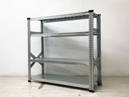 メタルシステム METALSISTEM SUPER123 スチールシェルフ STEEL SHELF 4段 アスプルンド取扱い インダストリアル W128cm 定価￥33,400- ●