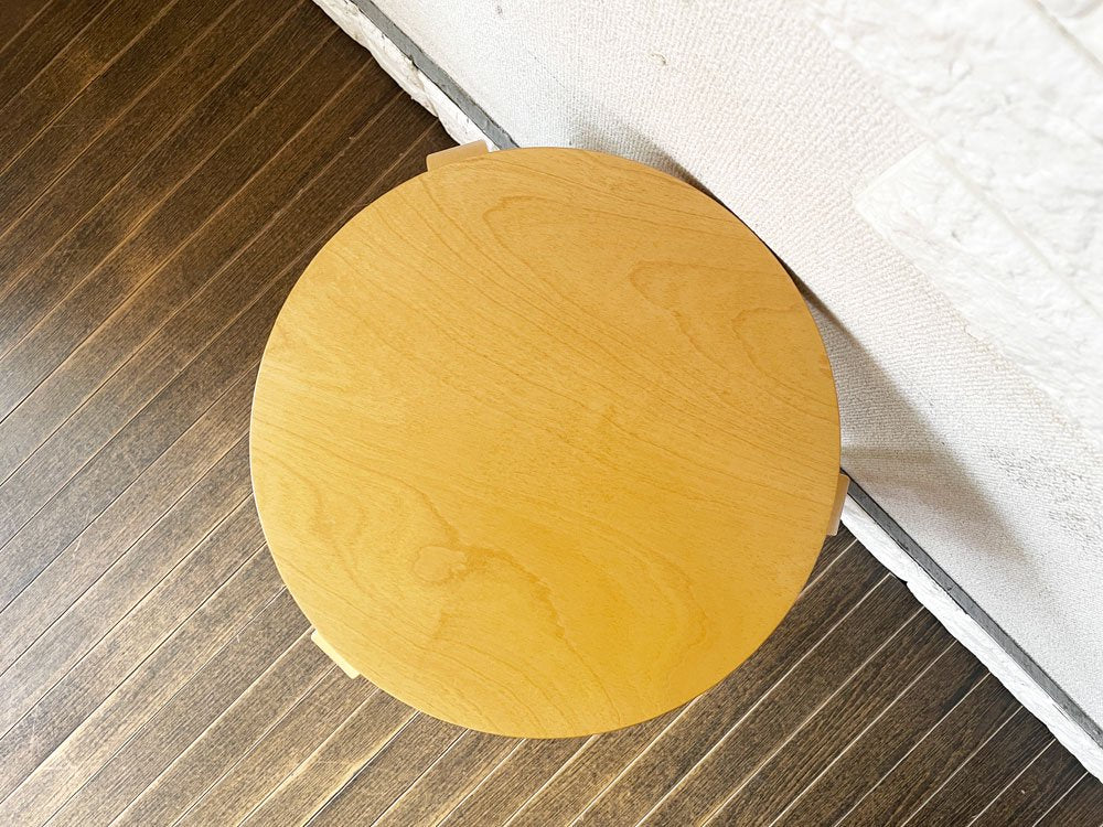 アルテック artek スツール60 Stool60 3本脚 バーチ材 ハニーステイン 90周年アニバーサリーステッカー付 定価￥47,300- ◎