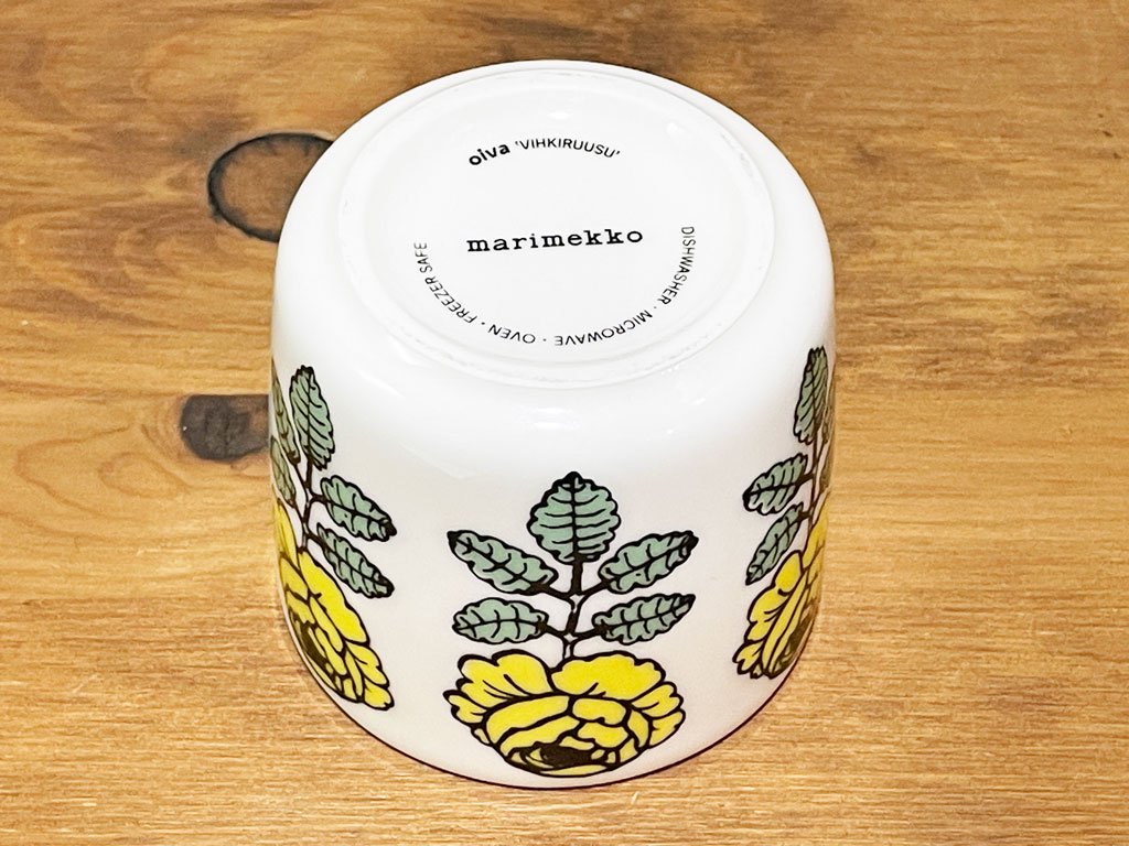 マリメッコ marimekko ヴィヒキルース VIHKIRUUSU ラテマグ イエロー マイヤ・イソラ Maija Isola 北欧食器 廃番 ◇