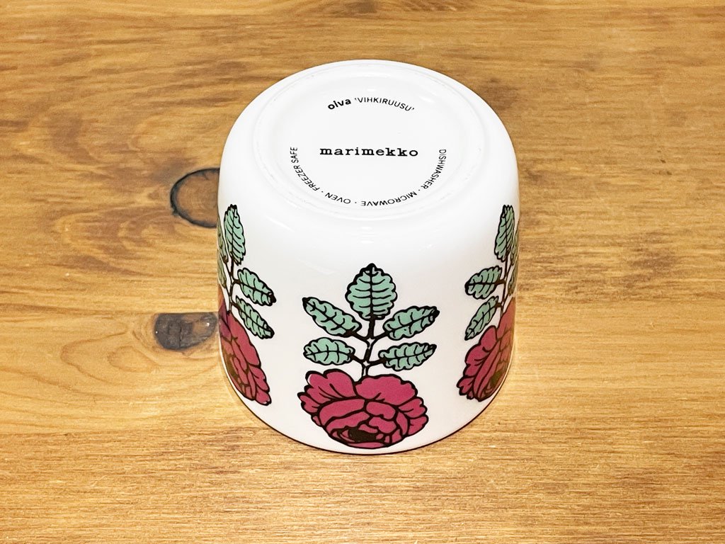 マリメッコ marimekko ヴィヒキルース VIHKIRUUSU ラテマグ ローズピンク マイヤ・イソラ Maija Isola 北欧食器 廃番 日本限定カラー ◇