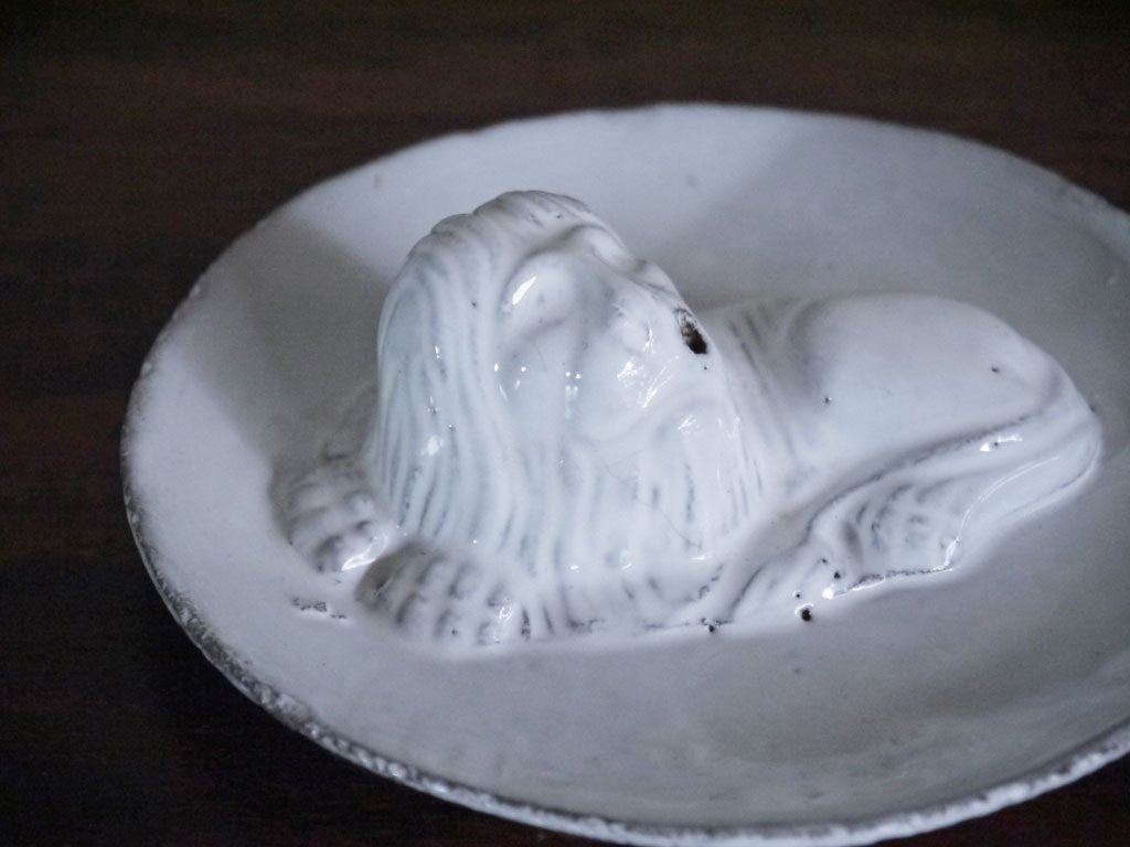 アスティエ・ド・ヴィラット Astier de Villatte インセンスホルダー ライオン お香立て Φ12cm ■