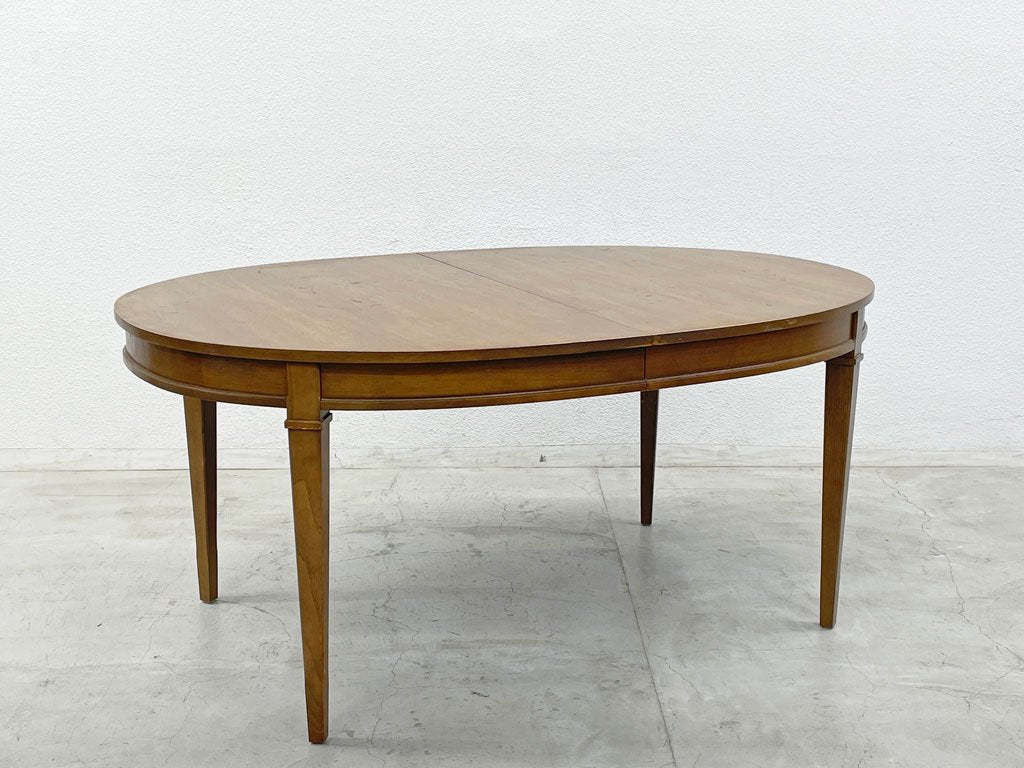 USビンテージ オーバル エクステンション ダイニングテーブル US Vintage OVAL EX Dining Table ヘリテイジデザイン 伸長板3枚付属 〓