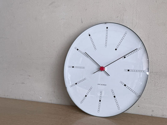 アルネヤコブセン ARNE JACOBSEN バンカーズクロック Wall Clock Bankers 290mm 掛け時計 ウォール クロック ローゼンダール ROSENDAHL 美品 ■