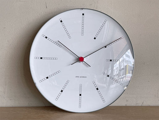 アルネヤコブセン ARNE JACOBSEN バンカーズクロック Wall Clock Bankers 290mm 掛け時計 ウォール クロック ローゼンダール ROSENDAHL 美品 ■