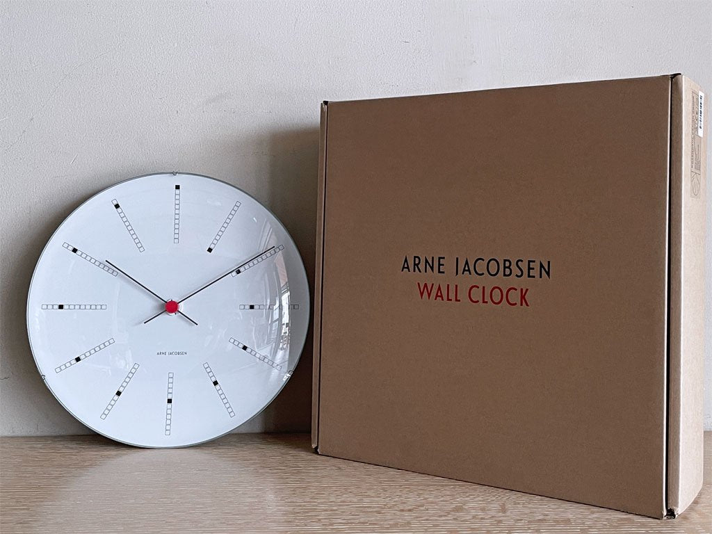 アルネヤコブセン ARNE JACOBSEN バンカーズクロック Wall Clock Bankers 290mm 掛け時計 ウォール クロック ローゼンダール ROSENDAHL 美品 ■