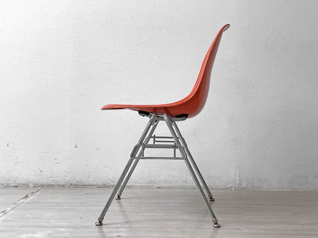 ハーマンミラー Herman Miller ビンテージ サイドシェルチェア 2nd スタッキングベース イームズ US ミッドセンチュリー ●