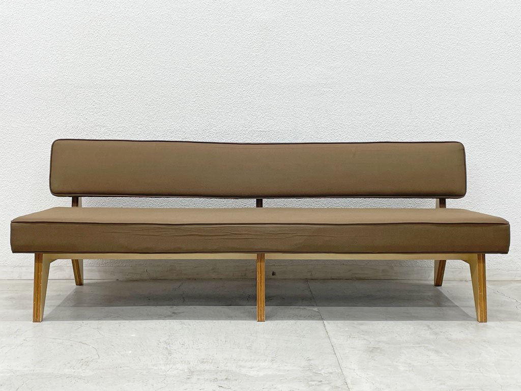 イデー IDEE ソリッドベンチ SOLID BENCH 3シーターソファ 長椅子 ブラウンファブリック アッシュ材フレーム 受注生産 定価￥185,900～ 〓