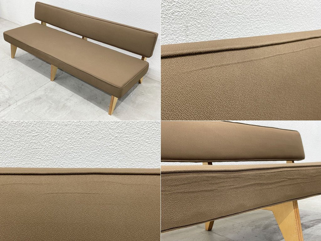 イデー IDEE ソリッドベンチ SOLID BENCH 3シーターソファ 長椅子 ブラウンファブリック アッシュ材フレーム 受注生産 定価￥185,900～ 〓