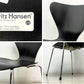 フリッツハンセン Fritz Hansen セブンチェア ブラックラッカー アルネ・ヤコブセン Arne Jacobsen スタッキングチェア デンマーク 北欧家具 G ●