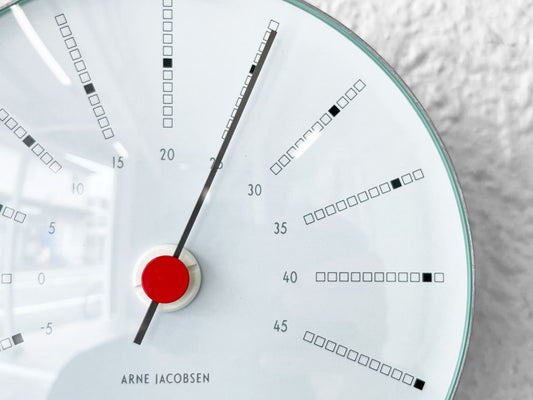 ローゼンダール Rosendahl バンカーズ Bankers 温度計 Thermometer ウェザーステーション Φ12cm アルネ・ヤコブセン デンマーク ◇
