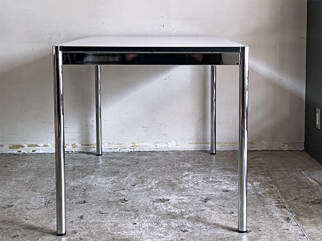 USMハラー USM Haller モジュラーファニチャー Modular Furniture ハラーテーブル ワークデスク W125cm パールグレーラミネート天板 アジャスターリング ■