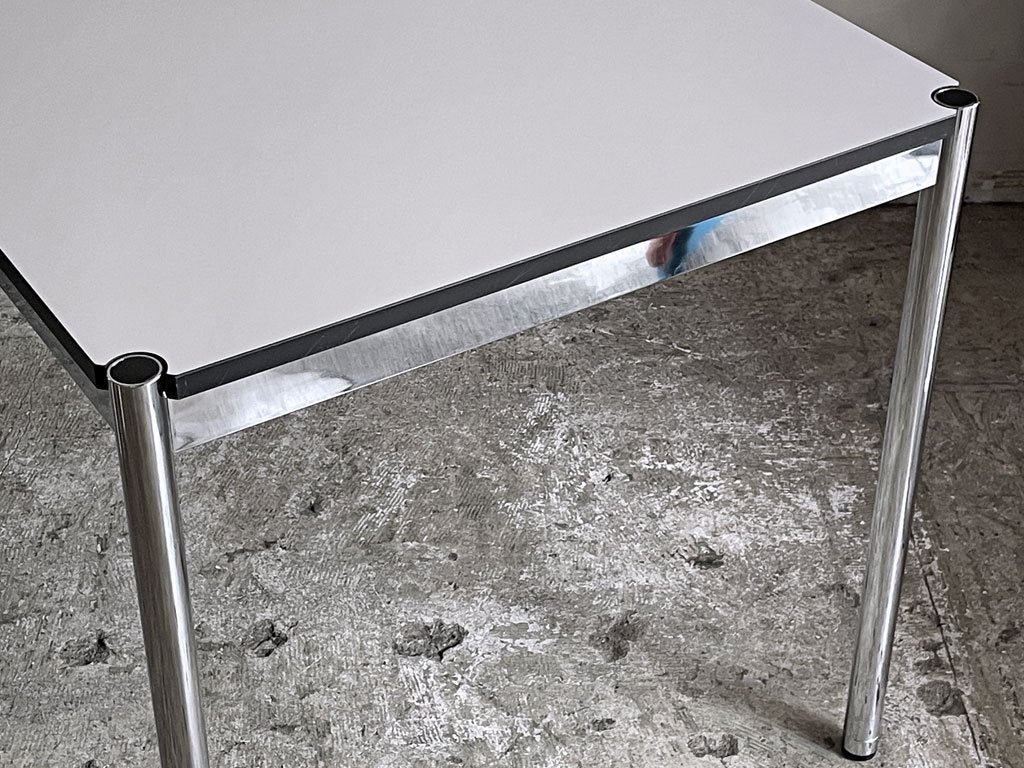 USMハラー USM Haller モジュラーファニチャー Modular Furniture ハラーテーブル ワークデスク W125cm パールグレーラミネート天板 アジャスターリング ■