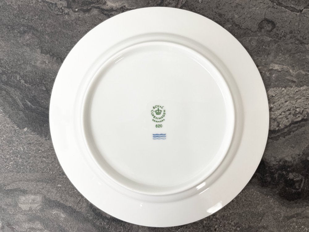 ロイヤルコペンハーゲン Royal Copenhagen ホワイトフルーテッド ハーフレース プレート 19cm 5枚セット デンマーク 北欧食器 ●