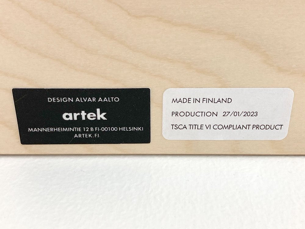 アルテック artek 112B ウォールシェルフ  壁付け棚 バーチ材 ナチュラルラッカー アルヴァ・アアルト 北欧家具 美品 B ●