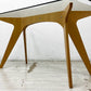 イーアンドワイ E&Y ペガサス ダイニングテーブル PEGASUS DINING TABLE  Sサイズ W140cm ガラストップ ビーチ材 ナチュラル 定価￥154,000- ●