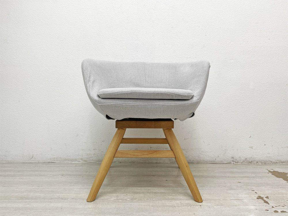 モモナチュラル Momo Natural モールドラウンドチェア MOLD ROUND M-ROUND CHAIR SO ダイニングチェア アルダー材 カバーリング 回転式 定価￥45,000- ●