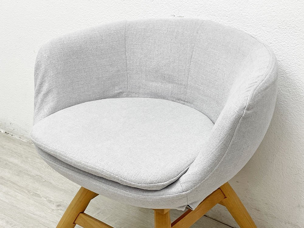 モモナチュラル Momo Natural モールドラウンドチェア MOLD ROUND M-ROUND CHAIR SO ダイニングチェア アルダー材 カバーリング 回転式 定価￥45,000- ●