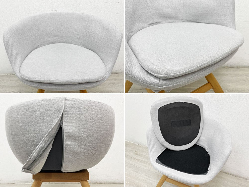 モモナチュラル Momo Natural モールドラウンドチェア MOLD ROUND M-ROUND CHAIR SO ダイニングチェア アルダー材 カバーリング 回転式 定価￥45,000- ●