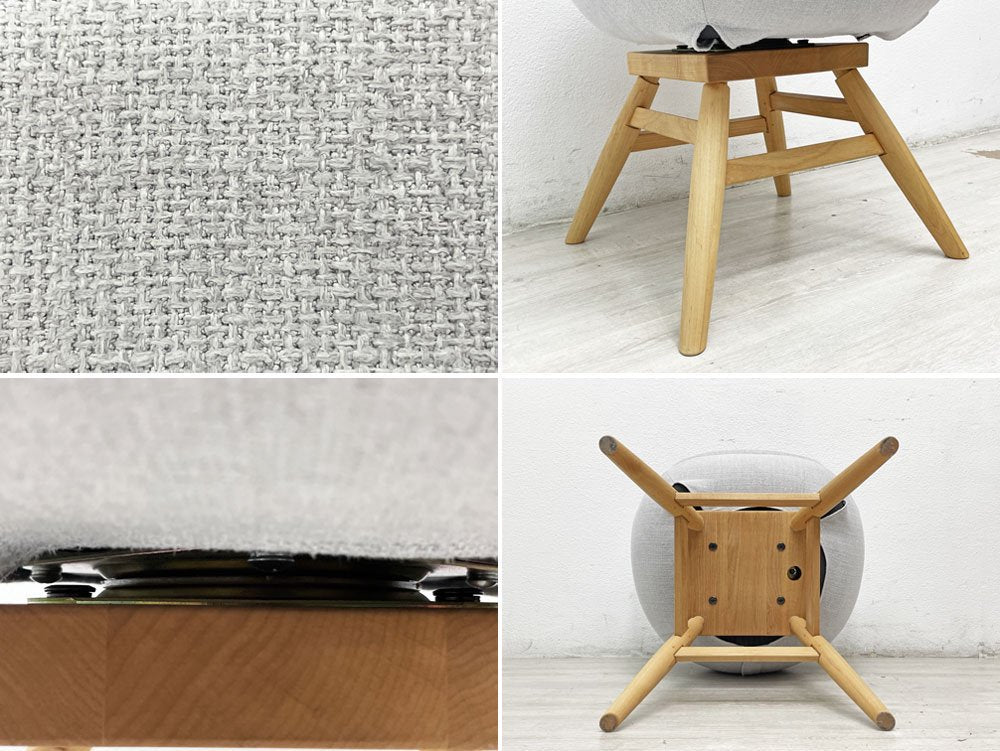 モモナチュラル Momo Natural モールドラウンドチェア MOLD ROUND M-ROUND CHAIR SO ダイニングチェア アルダー材 カバーリング 回転式 定価￥45,000- ●