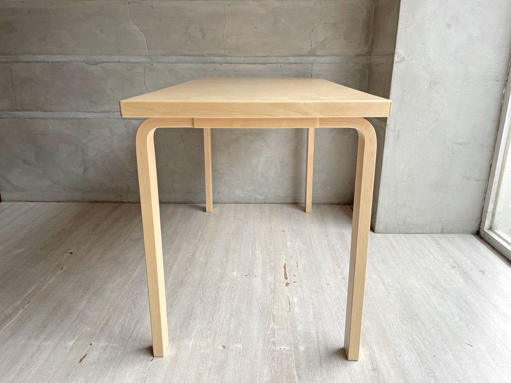 アルテック artek テーブル 80A TABLE 80A ダイニングテーブル デスク アルヴァ・アアルト ナチュラルラッカー 北欧 フィンランド 定価￥157,300- ♪